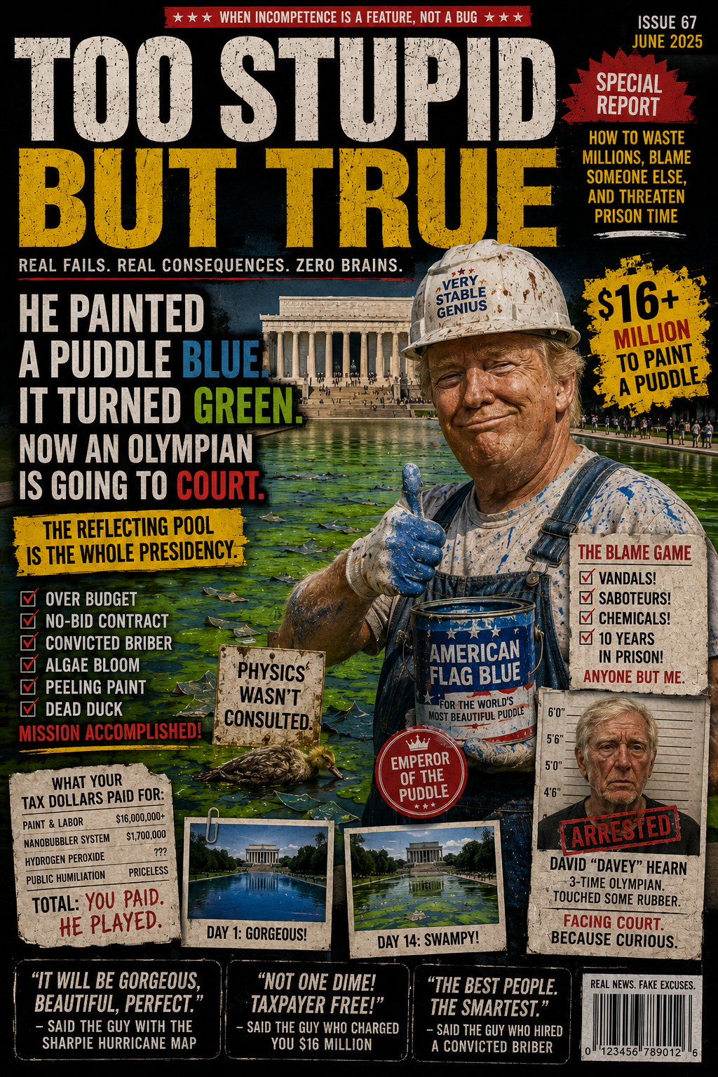 He Painted a Puddle Blue, It Turned Green, and Now an Olympian Is Going to Court: The Reflecting Pool Is the Whole Presidency