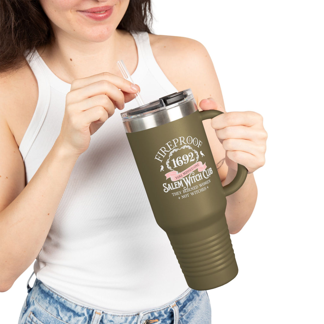 Fireproof Since 1692 – Salem Witch Club Travel Mug Perfect Gift for Halloween, Samhain, Magic Lovers