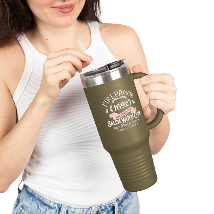 Fireproof Since 1692 – Salem Witch Club Travel Mug Perfect Gift for Halloween, Samhain, Magic Lovers