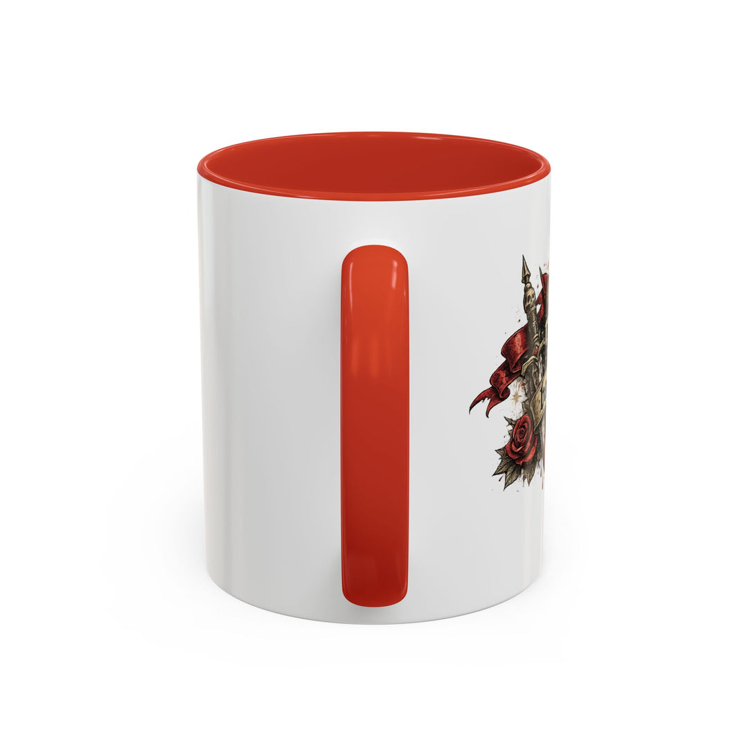 “Built From Red Flags & Bad Decisions” Accent Mug – Chaos Survivor Edition
