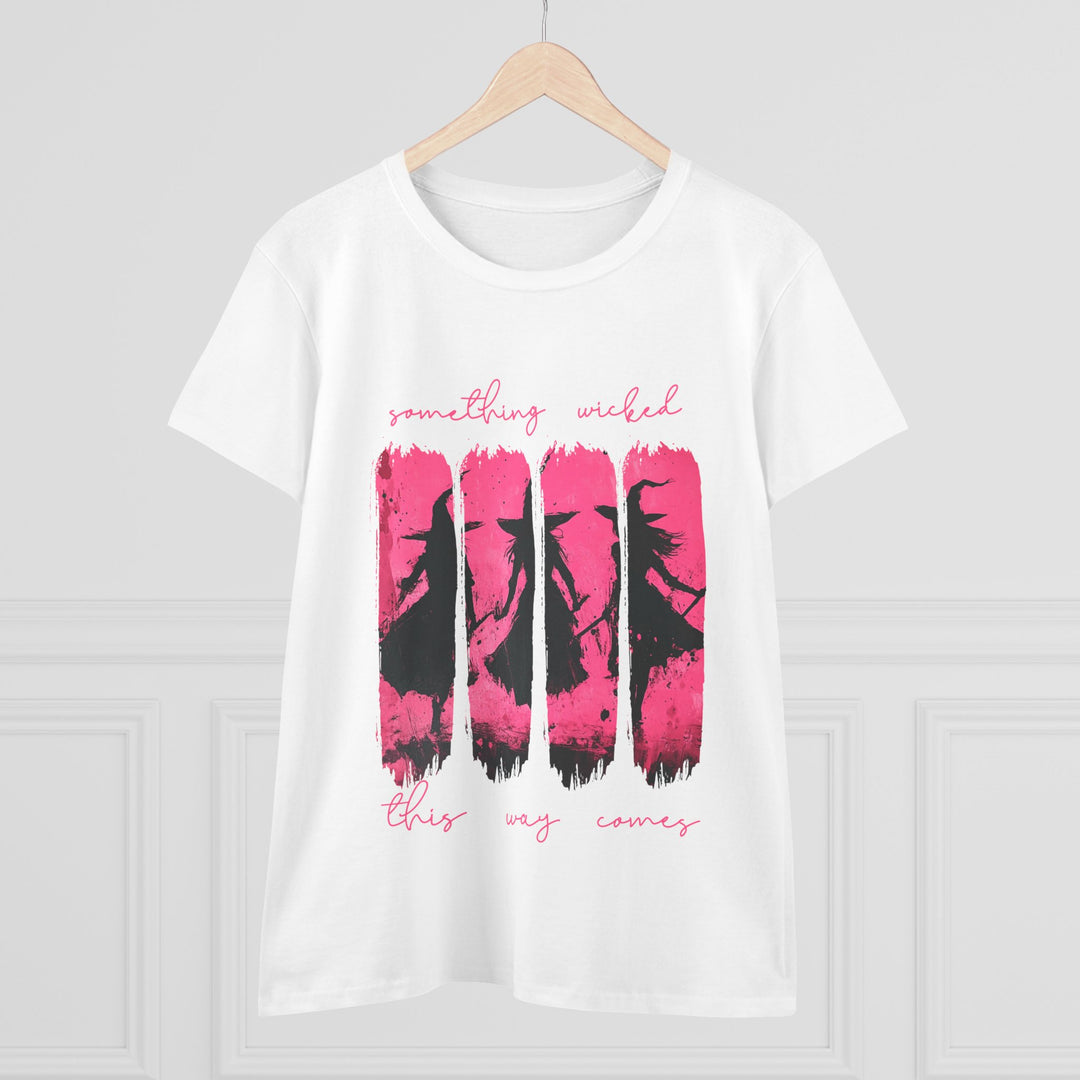 “Something Wicked” – Witches Walk in Hot Pink Tee Graphic T-shirt