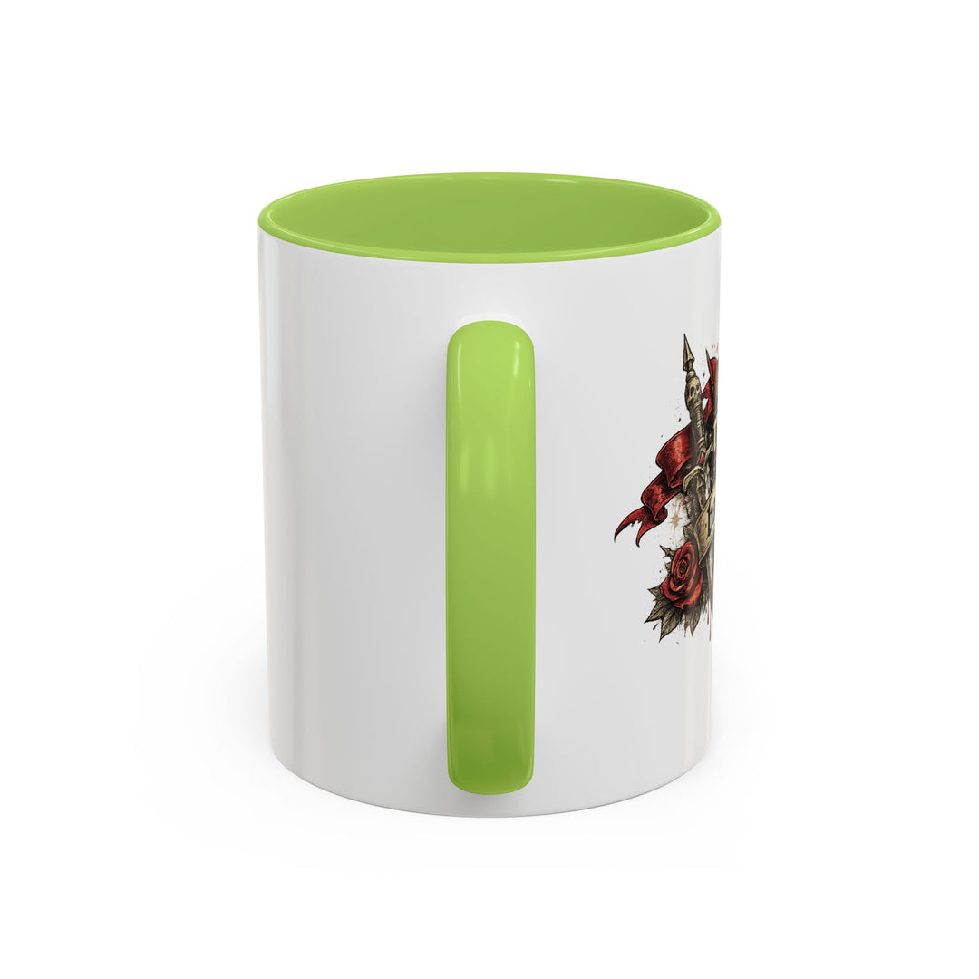 “Built From Red Flags & Bad Decisions” Accent Mug – Chaos Survivor Edition