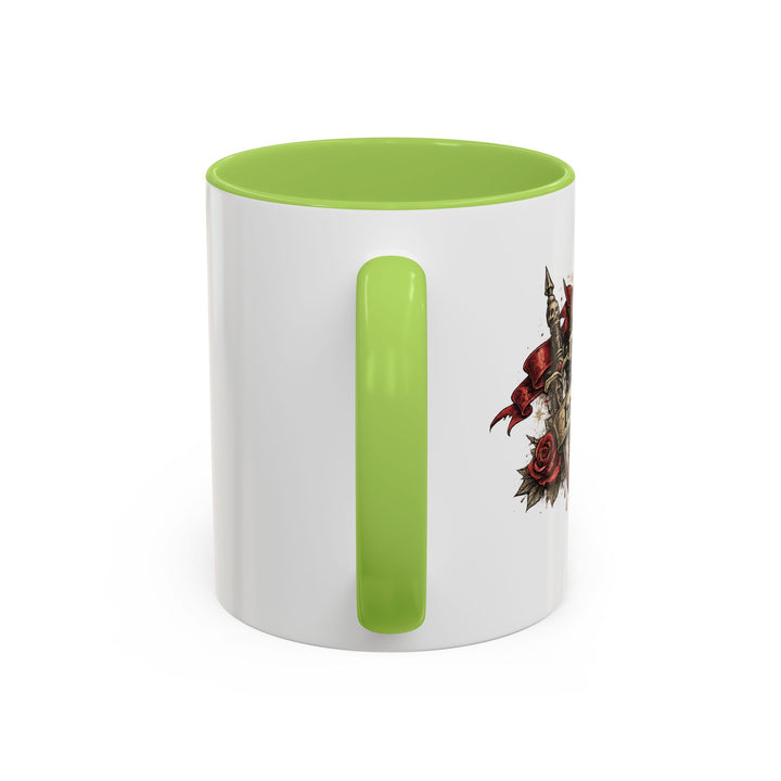 “Built From Red Flags & Bad Decisions” Accent Mug – Chaos Survivor Edition