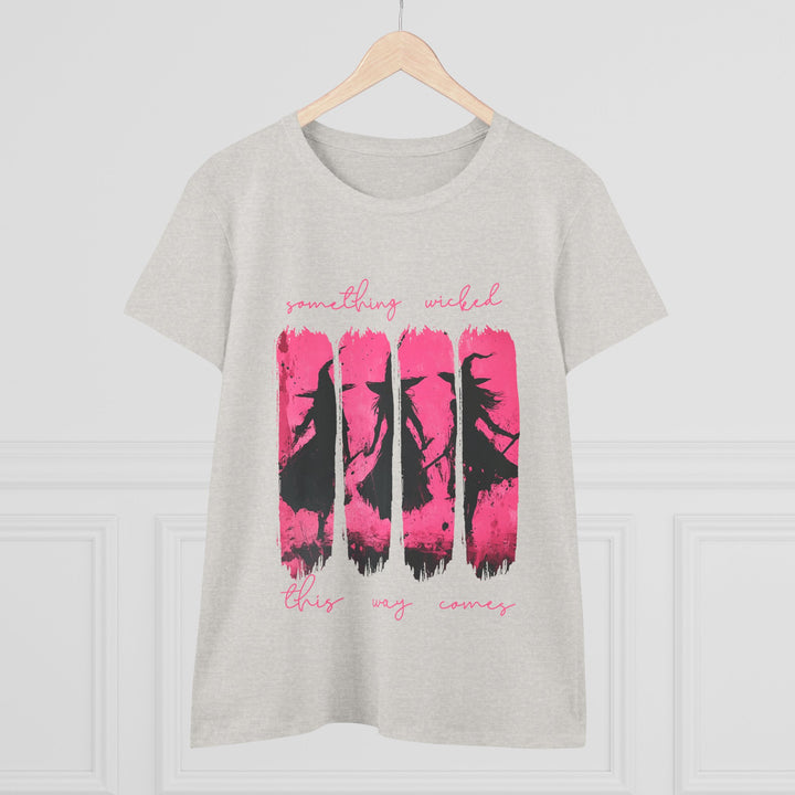 “Something Wicked” – Witches Walk in Hot Pink Tee Graphic T-shirt
