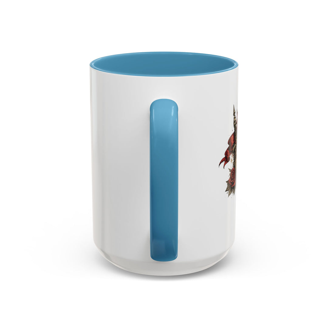 “Built From Red Flags & Bad Decisions” Accent Mug – Chaos Survivor Edition