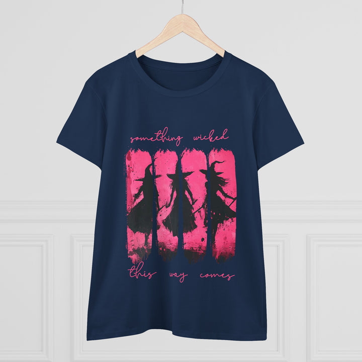 “Something Wicked” – Witches Walk in Hot Pink Tee Graphic T-shirt