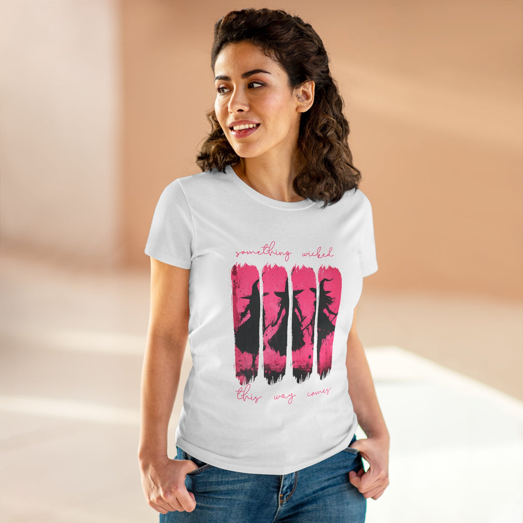 “Something Wicked” – Witches Walk in Hot Pink Tee Graphic T-shirt