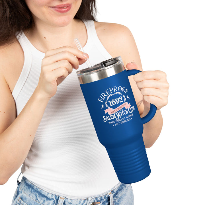 Fireproof Since 1692 – Salem Witch Club Travel Mug Perfect Gift for Halloween, Samhain, Magic Lovers