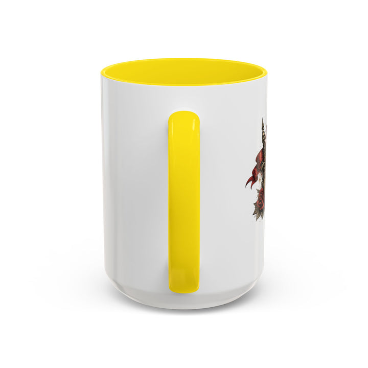 “Built From Red Flags & Bad Decisions” Accent Mug – Chaos Survivor Edition