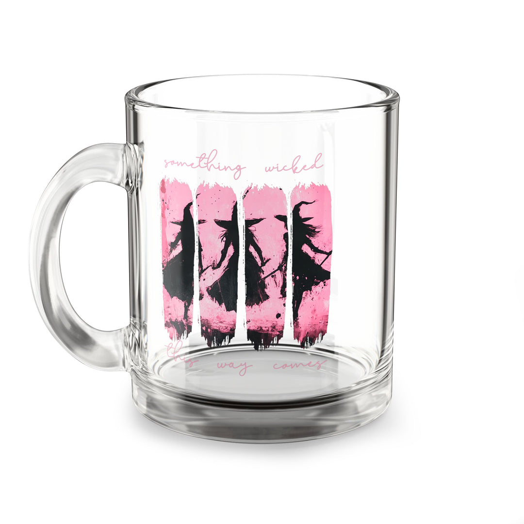 Chic Wicked Midnight Witches Glass Mug – Transparent Chaos Brew