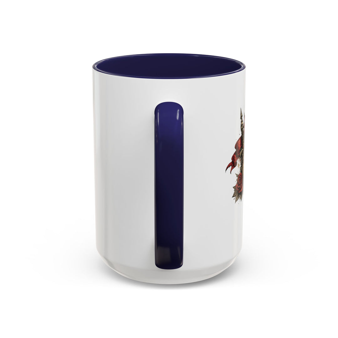 “Built From Red Flags & Bad Decisions” Accent Mug – Chaos Survivor Edition