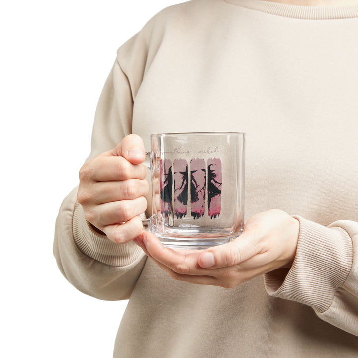 Chic Wicked Midnight Witches Glass Mug – Transparent Chaos Brew