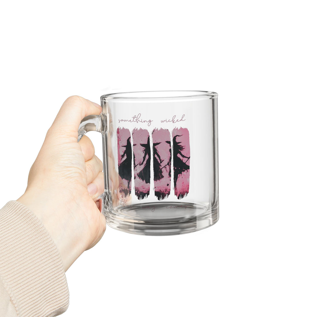 Chic Wicked Midnight Witches Glass Mug – Transparent Chaos Brew