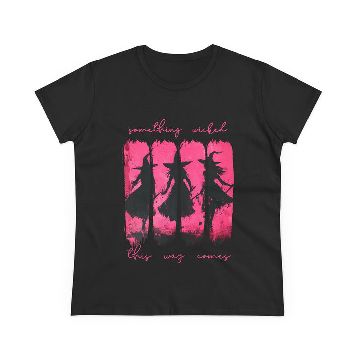 “Something Wicked” – Witches Walk in Hot Pink Tee Graphic T-shirt