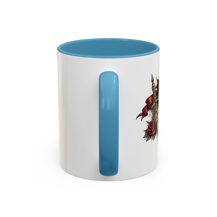 “Built From Red Flags & Bad Decisions” Accent Mug – Chaos Survivor Edition