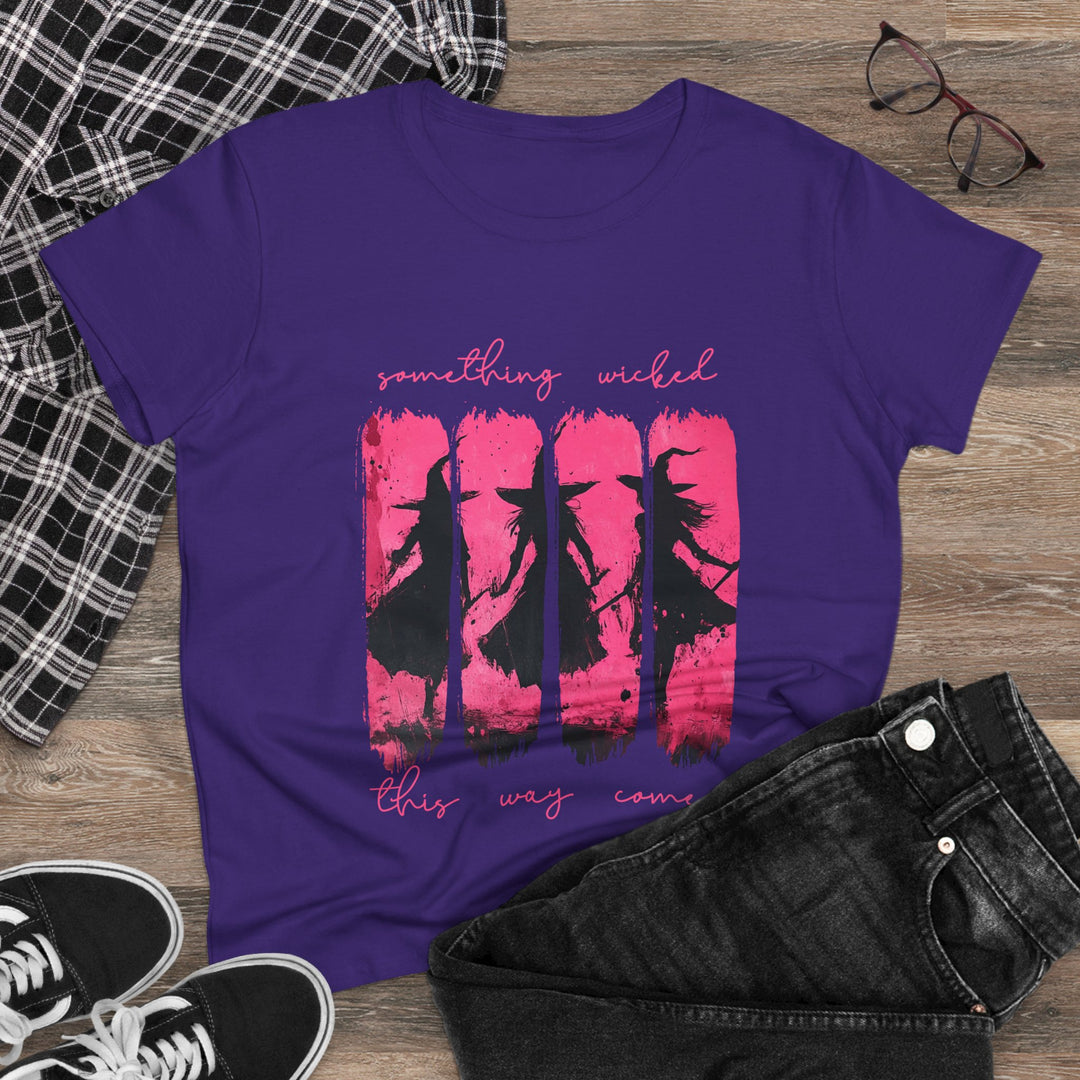 “Something Wicked” – Witches Walk in Hot Pink Tee Graphic T-shirt