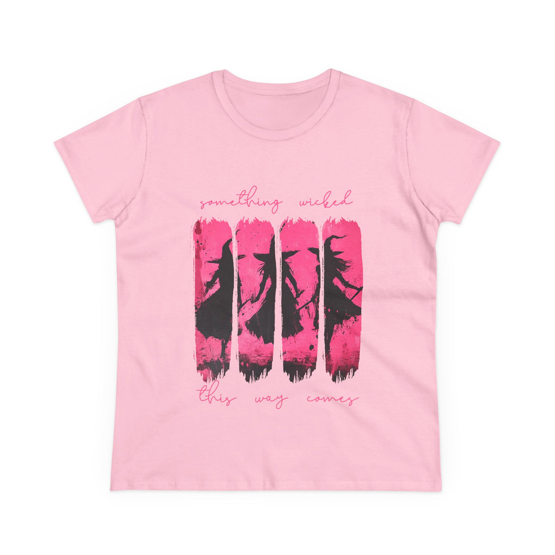 “Something Wicked” – Witches Walk in Hot Pink Tee Graphic T-shirt