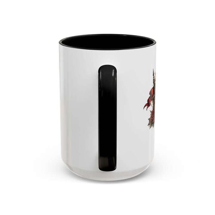 “Built From Red Flags & Bad Decisions” Accent Mug – Chaos Survivor Edition