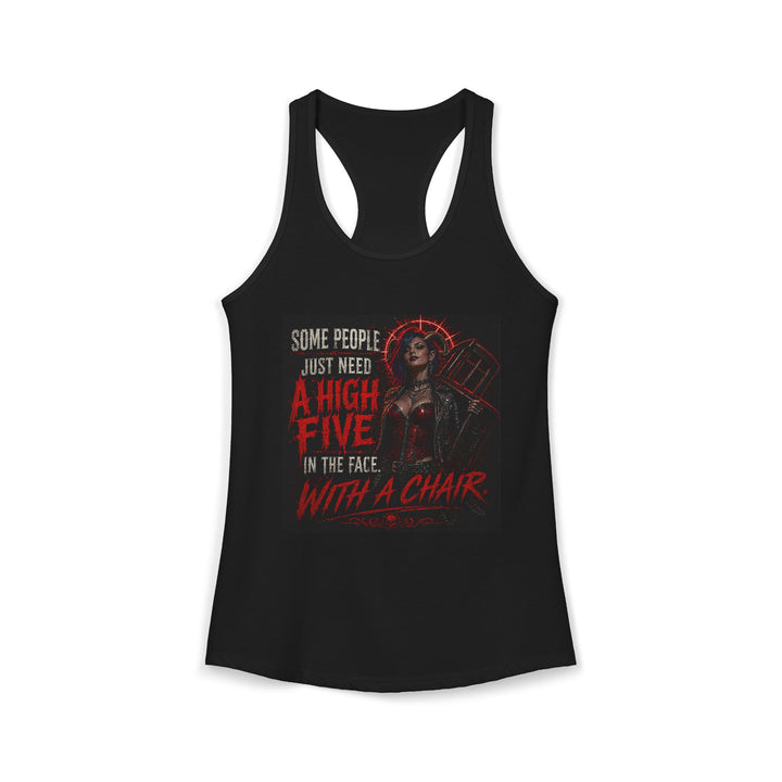 “High Five to the Face” – Chaos Energy Edition Racerback Tank
