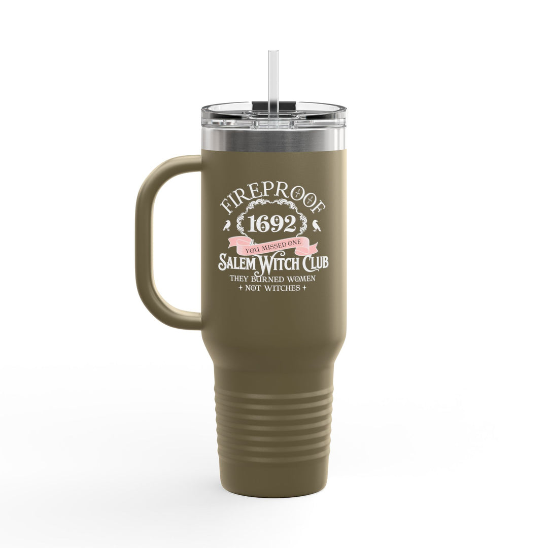 Fireproof Since 1692 – Salem Witch Club Travel Mug Perfect Gift for Halloween, Samhain, Magic Lovers