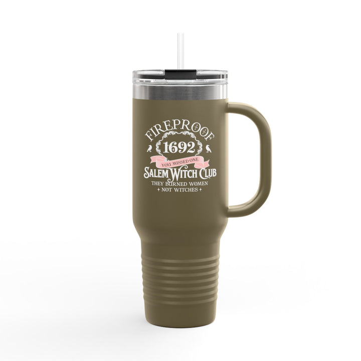 Fireproof Since 1692 – Salem Witch Club Travel Mug Perfect Gift for Halloween, Samhain, Magic Lovers
