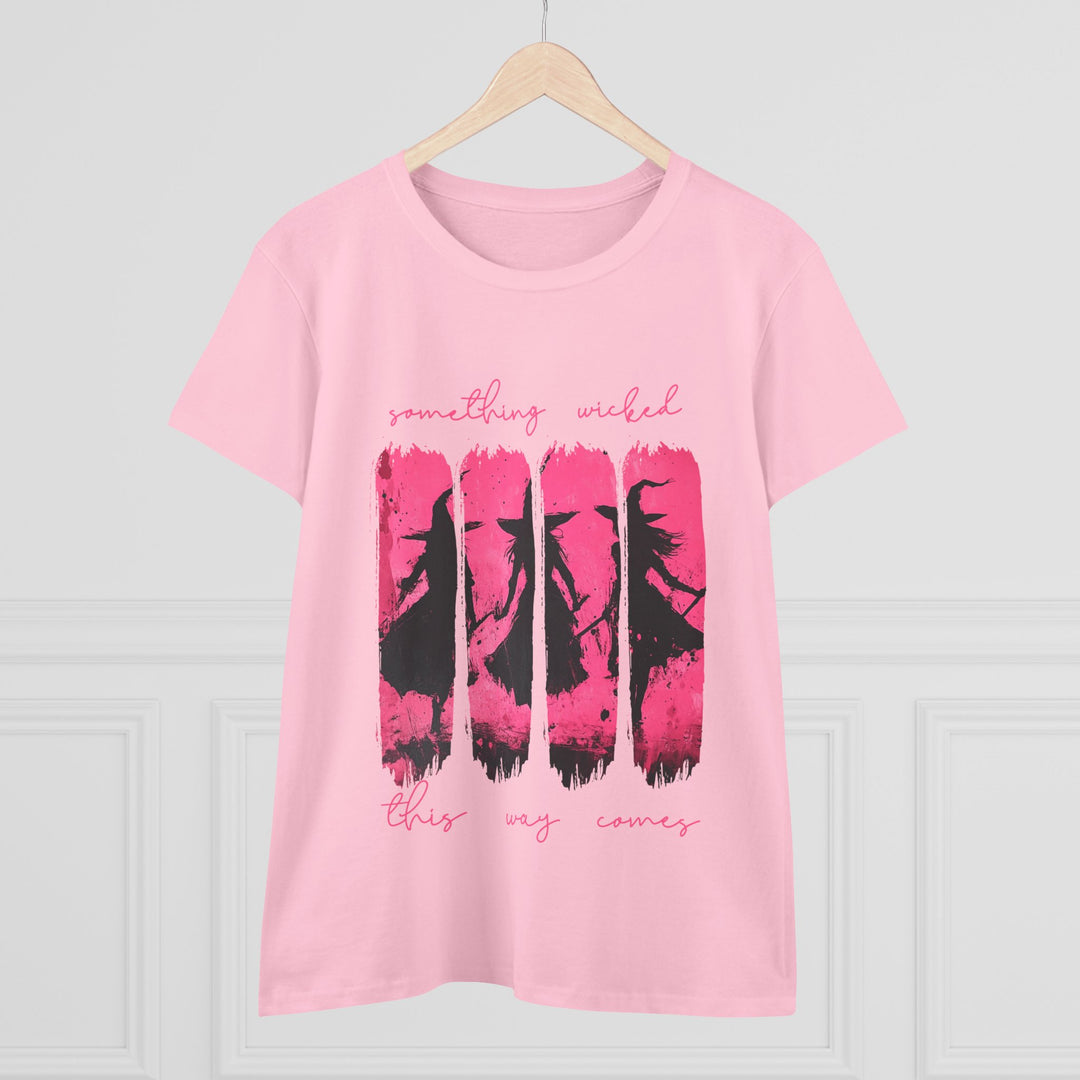 “Something Wicked” – Witches Walk in Hot Pink Tee Graphic T-shirt
