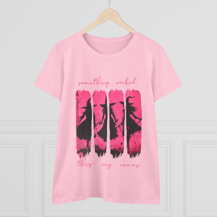 “Something Wicked” – Witches Walk in Hot Pink Tee Graphic T-shirt