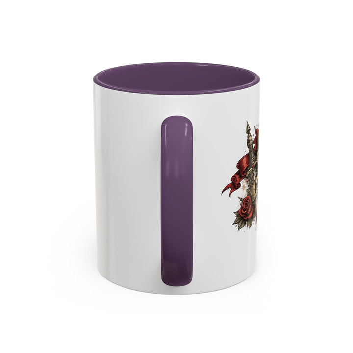 “Built From Red Flags & Bad Decisions” Accent Mug – Chaos Survivor Edition