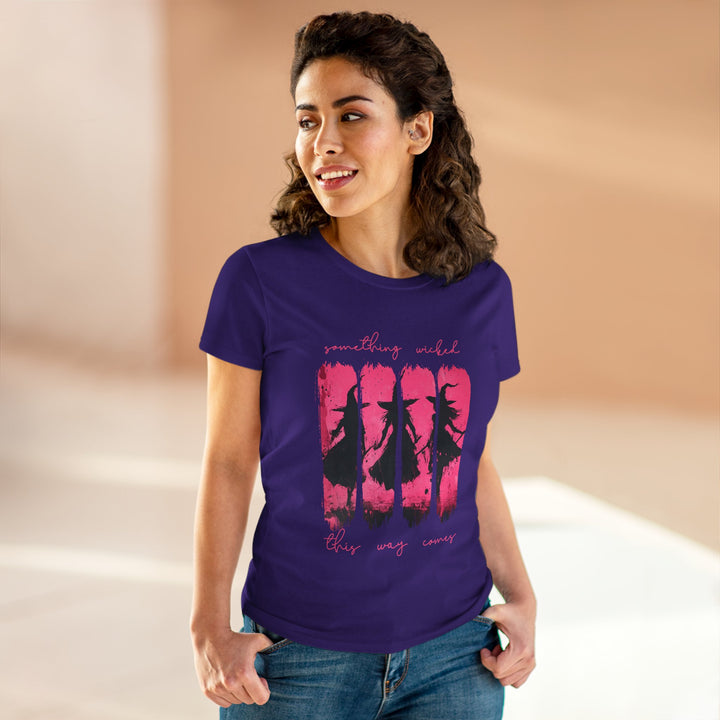 “Something Wicked” – Witches Walk in Hot Pink Tee Graphic T-shirt