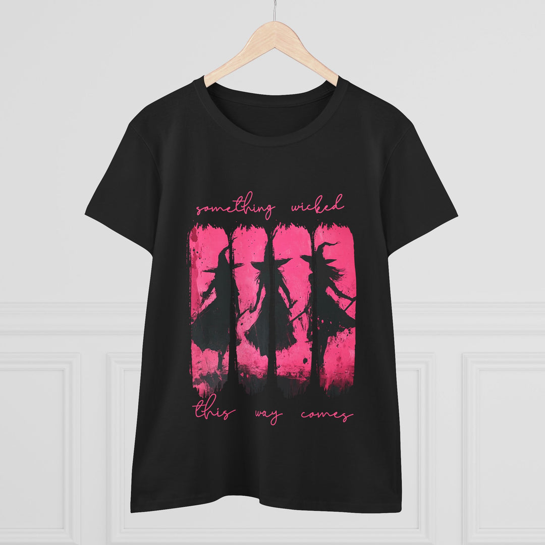 “Something Wicked” – Witches Walk in Hot Pink Tee Graphic T-shirt