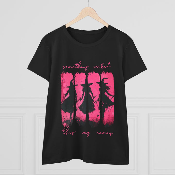 “Something Wicked” – Witches Walk in Hot Pink Tee Graphic T-shirt