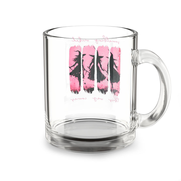 Chic Wicked Midnight Witches Glass Mug – Transparent Chaos Brew