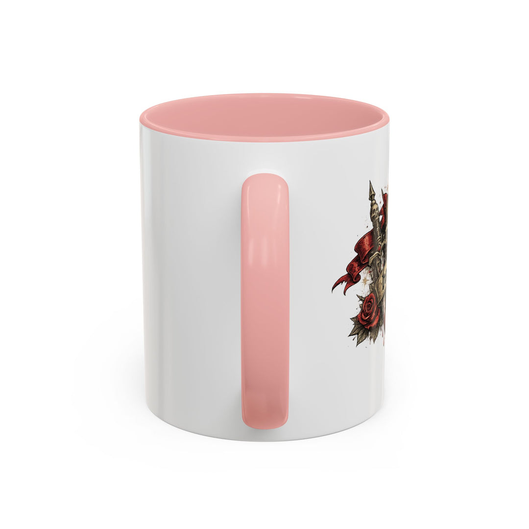 “Built From Red Flags & Bad Decisions” Accent Mug – Chaos Survivor Edition