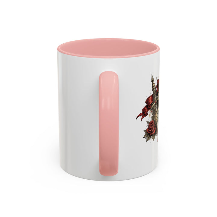 “Built From Red Flags & Bad Decisions” Accent Mug – Chaos Survivor Edition