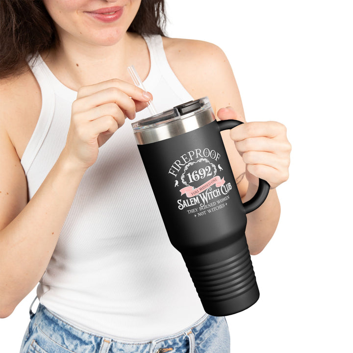 Fireproof Since 1692 – Salem Witch Club Travel Mug Perfect Gift for Halloween, Samhain, Magic Lovers