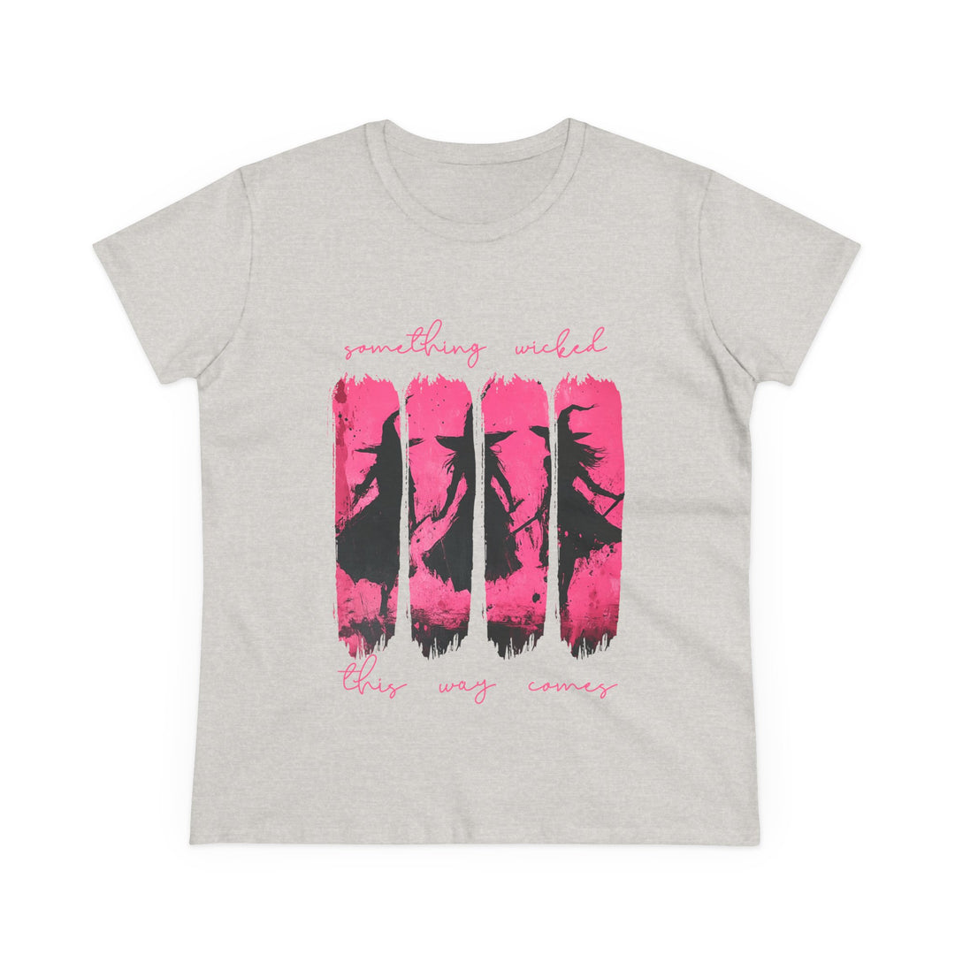 “Something Wicked” – Witches Walk in Hot Pink Tee Graphic T-shirt