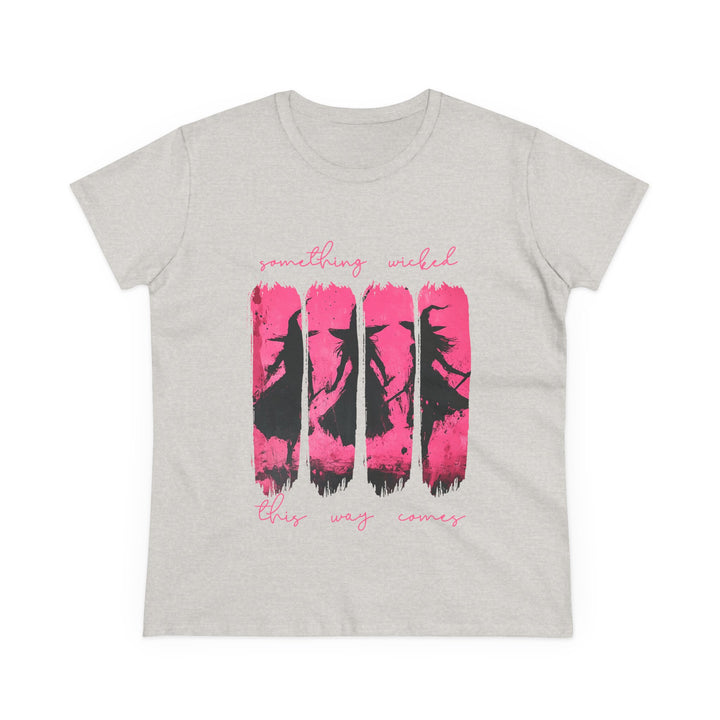 “Something Wicked” – Witches Walk in Hot Pink Tee Graphic T-shirt