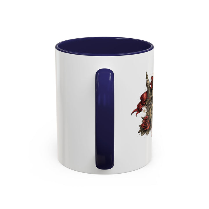 “Built From Red Flags & Bad Decisions” Accent Mug – Chaos Survivor Edition