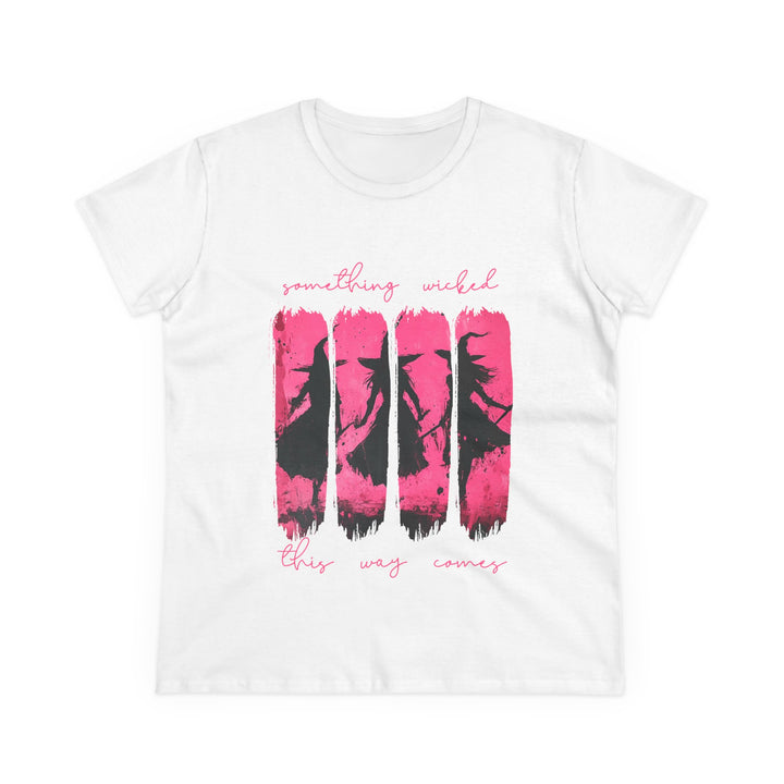 “Something Wicked” – Witches Walk in Hot Pink Tee Graphic T-shirt