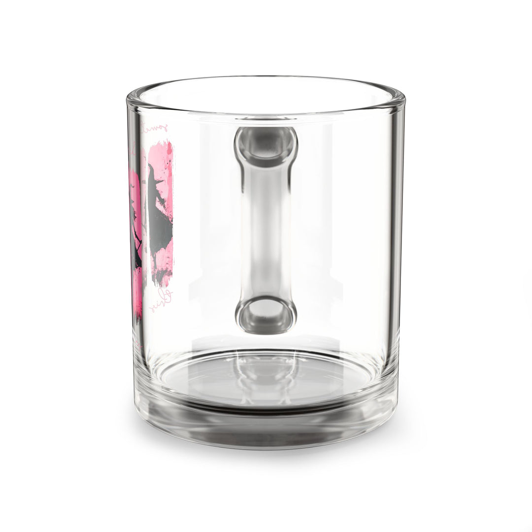 Chic Wicked Midnight Witches Glass Mug – Transparent Chaos Brew