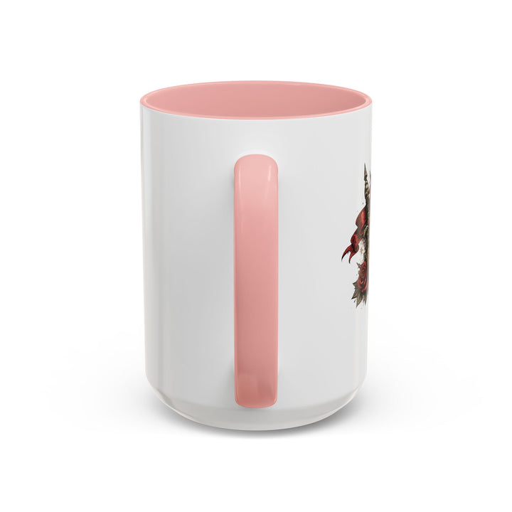 “Built From Red Flags & Bad Decisions” Accent Mug – Chaos Survivor Edition