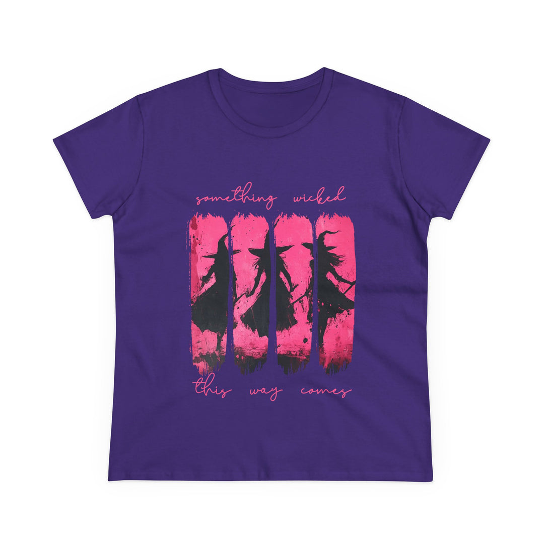 “Something Wicked” – Witches Walk in Hot Pink Tee Graphic T-shirt