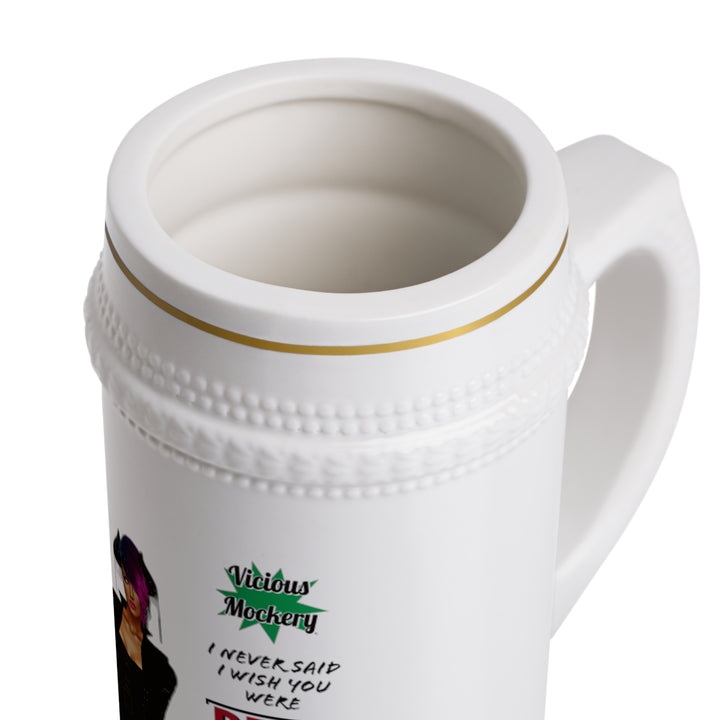 Vicious Mockery Cum Stain Beer Stein Mug