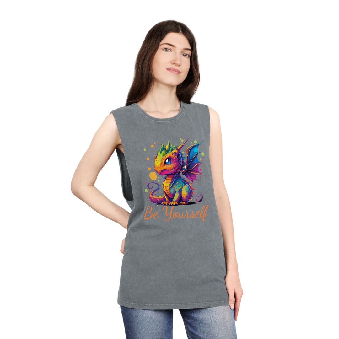 Be Yourself Unisex Stonewash Tank Top
