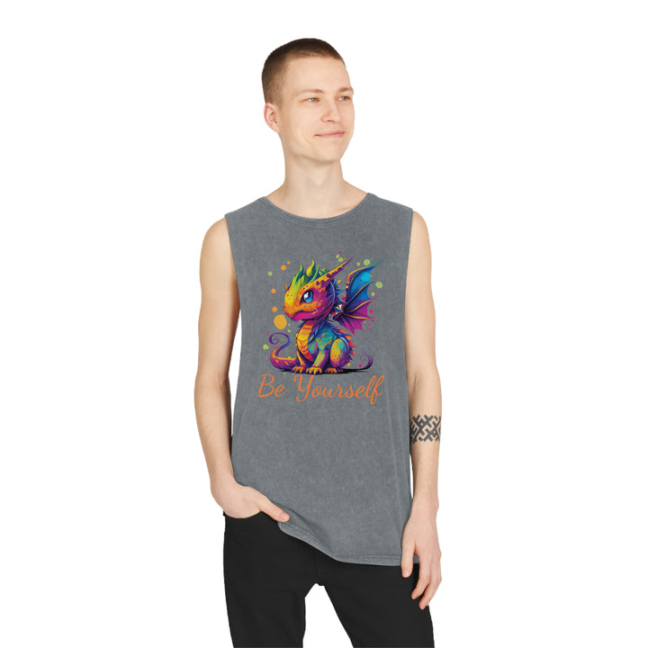 Be Yourself Unisex Stonewash Tank Top