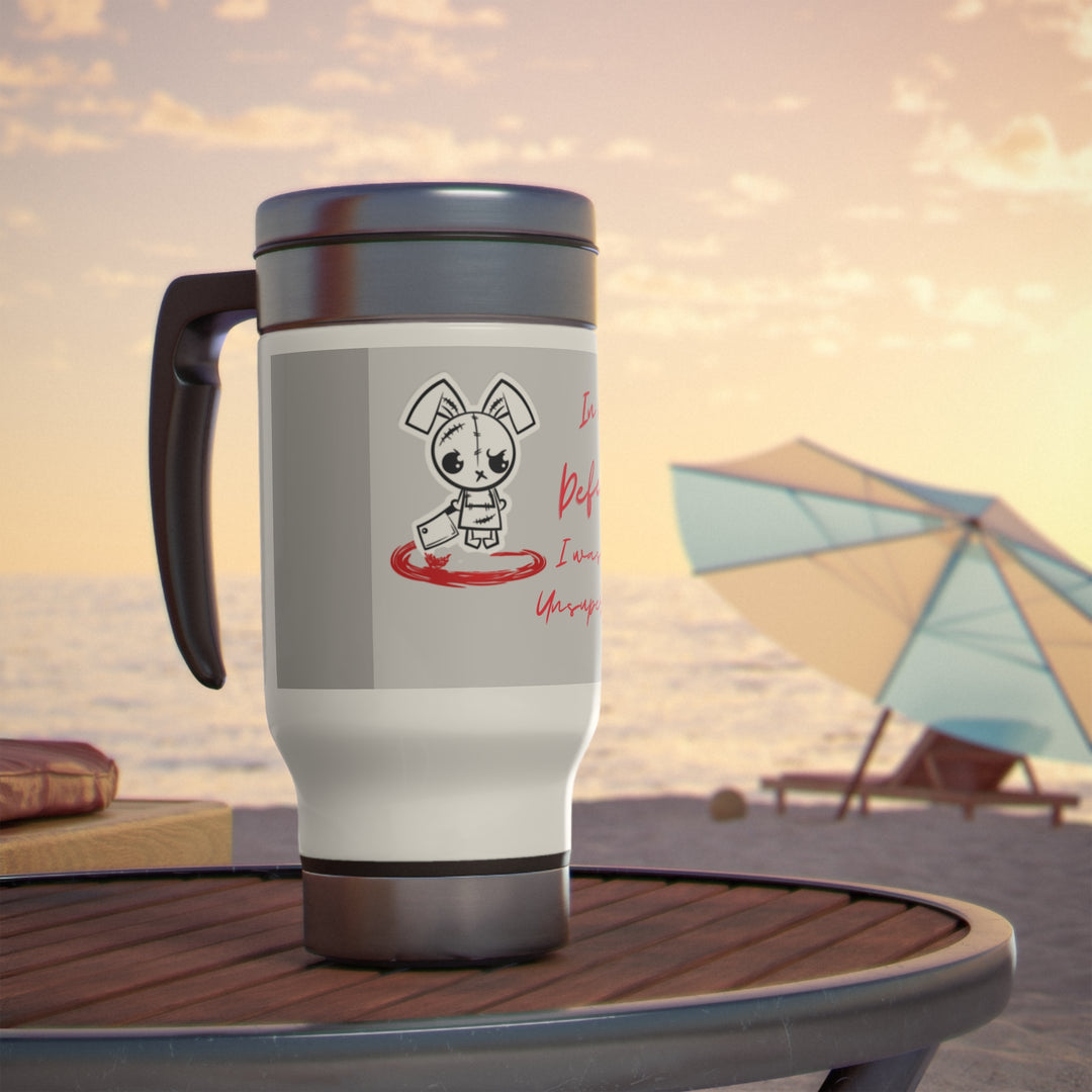 Not Responsible Stainless Steel Travel Mug with Handle, 14oz