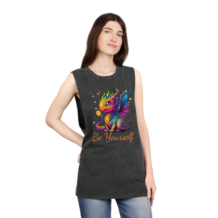 Be Yourself Unisex Stonewash Tank Top