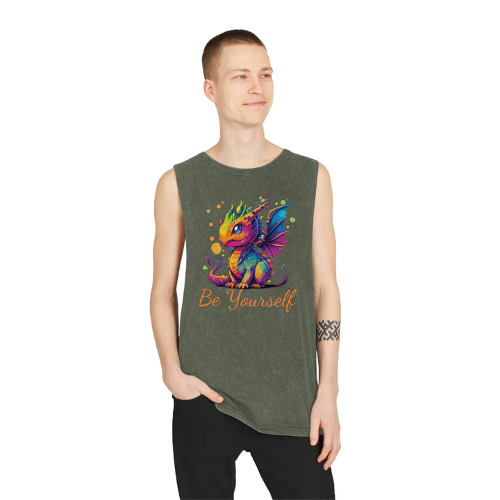 Be Yourself Unisex Stonewash Tank Top