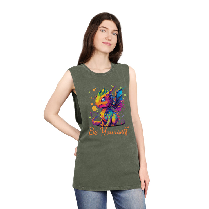 Be Yourself Unisex Stonewash Tank Top